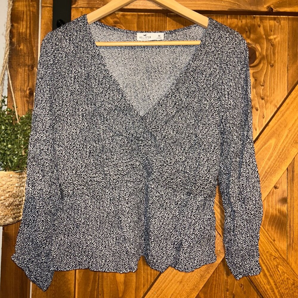 Hollister ditsy floral peplum blouse